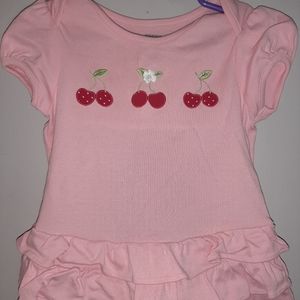 Gymboree Cherry Cute Pink Ruffled Top Shirt 4T